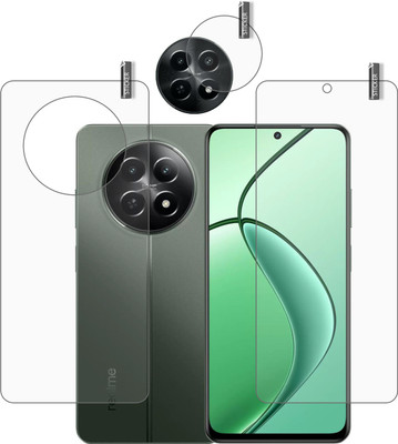 BOMGUARD Front and Back Tempered Glass for REALME 12x 5G with camera lens protector(Pack of 3)