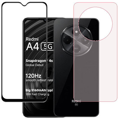 AARERED Front and Back Tempered Glass for Mi Redmi A4, Mi Redmi A4(Pack of 1)