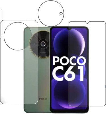 DB Front and Back Tempered Glass for POCO C61(Pack of 3)