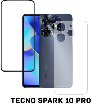 Olonga Front and Back Tempered Glass for TECNO SPARK 10 PRO(Pack of 2)