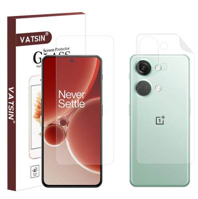 Vatsin Front and Back Tempered Glass for OnePlus Nord 3(Pack of 2)