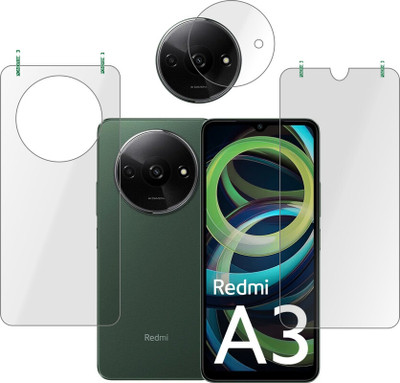 PONDRIK Front and Back Tempered Glass for Redmi A3(Pack of 3)