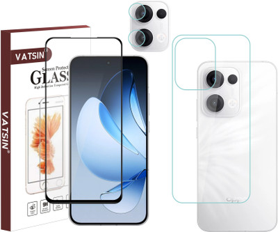 Vatsin Front and Back Tempered Glass for Oppo Reno 13 5G(Pack of 3)