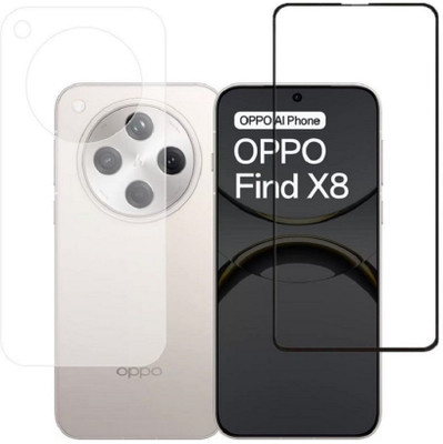 BRENZZ Front and Back Tempered Glass for OPPO Find X8 5G(Pack of 1)