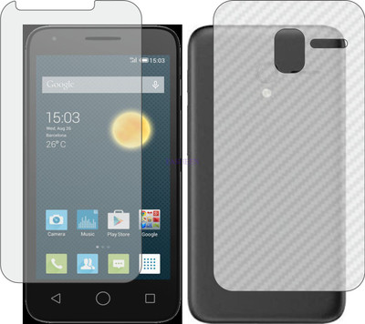 Fasheen Front and Back Tempered Glass for ALCATEL PIXI 3 4 (Front Matte Finish & Back 3d Carbon Fiber)(Pack of 2)