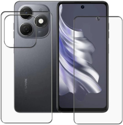ZIDZEE Front and Back Tempered Glass for TECNO SPARK 20 FRONT AND BACK TEMPERED GLASS(Pack of 2)