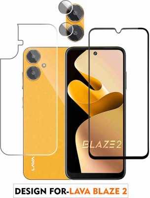 FINCH Front and Back Tempered Glass for LAVA BLAZE 2 5G(Pack of 3)
