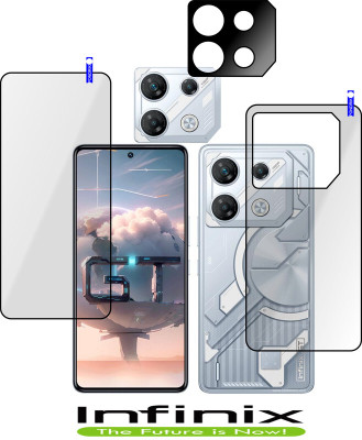 Cinzia Front and Back Tempered Glass for Infinix GT10 Pro(Pack of 3)