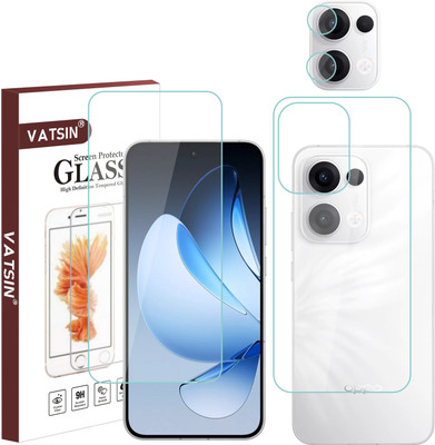 Vatsin Front and Back Tempered Glass for Oppo Reno 13 5G(Pack of 3)