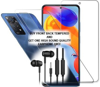 ARBAN Front and Back Tempered Glass for Xiaomi Redmi Note 11 Pro 5G FRONT BACK TEMPERED GLASS BUY AND GET EARPHONE FREE(Pack of 1)