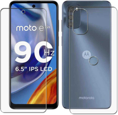 DOWRVIN Front and Back Tempered Glass for Motorola Moto e32s(Pack of 2)