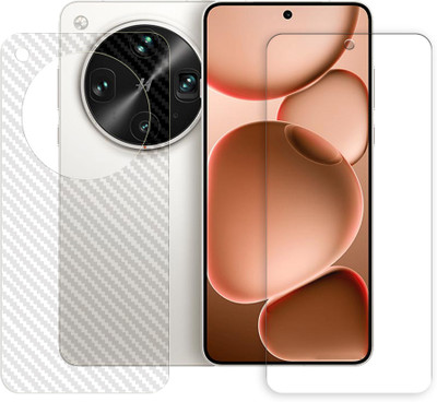 ARBAN Front and Back Tempered Glass for Oppo Find X8 Ultra 5G Tempered Glass Screen Protector | Anti-Scratch | Edge to Edge Full Coverage | 9H Hardness (1 FRONT TEMPERED GLASS + 1 BACK CARBON FIBER SKIN)(Pack of 1)