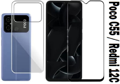 ASVALBUY Front and Back Tempered Glass for Poco M6 Pro 5G, Poco M6 Pro(Pack of 1)