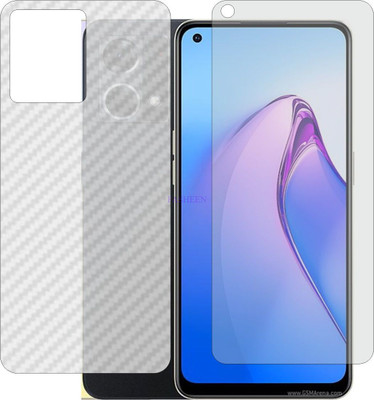 Fasheen Front and Back Tempered Glass for OPPO CPH2457 (Front Matte Finish & Back 3d Carbon Fiber)(Pack of 2)