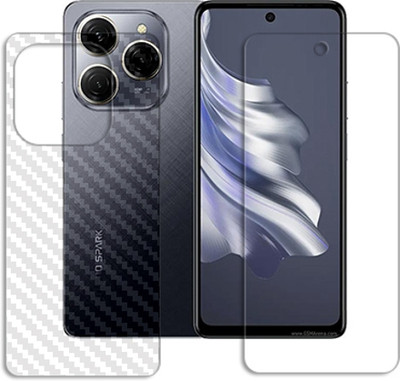 MUTAALI Front and Back Tempered Glass for Tecno Spark 20 Pro(Pack of 1)
