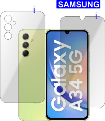 PONDRIK Front and Back Tempered Glass for SAMSUNG GALAXY A34 5G(Pack of 2)
