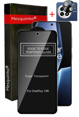 Mesquinho Front and Back Tempered Glass for OnePlus 13R 5G (Glass) with 3D Camera Glass Protector(Pack of 2)