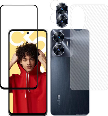 Vatsin Front and Back Tempered Glass for Realme C55(Pack of 3)
