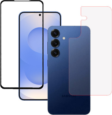 ojucase Front and Back Tempered Glass for Samsung galaxy s25 5G, Samsung galaxy s25(Pack of 1)