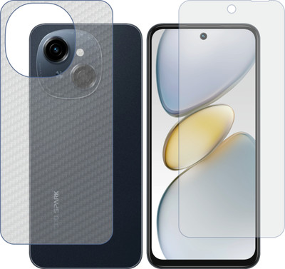 Fasheen Front and Back Tempered Glass for Tecno Pop 9 4G KL4h(Pack of 2)