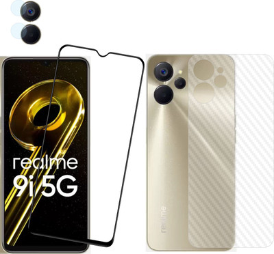 Vatsin Front and Back Tempered Glass for Realme 9i 5G, Realme 9i 5G (Back Carbon Fiber)(Pack of 3)