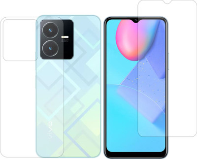 Vatsin Front and Back Tempered Glass for ViVO Y22(Pack of 2)