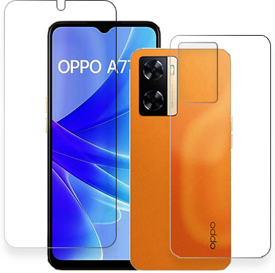 SOMTONE Front and Back Tempered Glass for Oppo A77s FRONT BACK(Pack of 1)