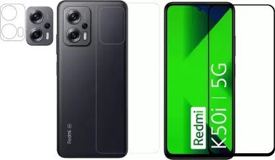 MUTAALI Front and Back Tempered Glass for MI Redmi K50i(Pack of 1)
