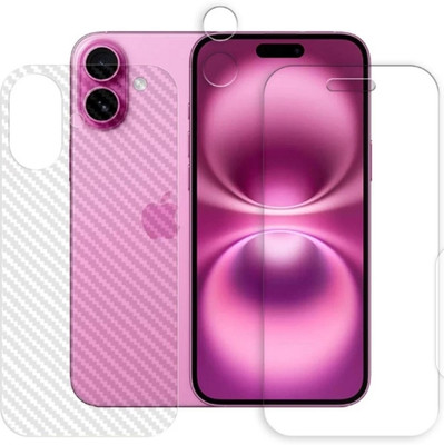 DOWRVIN Front and Back Tempered Glass for APPLE IPHONE 16 PLUS(Pack of 3)