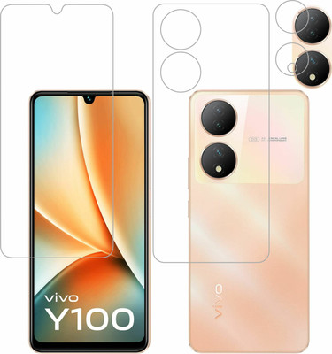 Vatsin Front and Back Tempered Glass for ViVO T2 5G, ViVO T2 5G [With Rear Camera Lens Guard](Pack of 3)