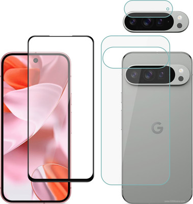 Vatsin Front and Back Tempered Glass for Google Pixel 9 Pro, Google Pixel 9 Pro [With Rear Camera Lens Guard](Pack of 3)