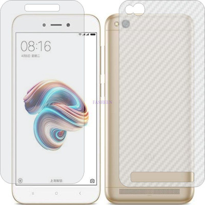 Fasheen Front and Back Tempered Glass for MI REDMI 5A (Front Matte Finish & Back 3d Carbon Fiber)(Pack of 2)