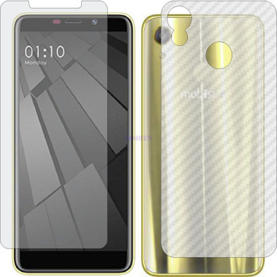 Fasheen Front and Back Tempered Glass for MOBISTAR C2 (Front Matte Finish & Back 3d Carbon Fiber)(Pack of 2)