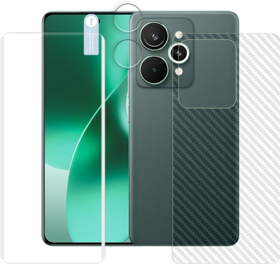 SOMTONE Front and Back Tempered Glass for Realme 15 5G Tempered Glass Screen Protector ( 1 UV TEMPERED GLASS SCREEN PROTECTOR + 1 BACK CARBON FIBER SKIN + CAMERA LENS PROTECTOR )(Pack of 1)