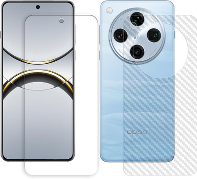 SOMTONE Front and Back Tempered Glass for Oppo Find X8 Pro 5G Tempered Glass Screen Protector | Anti-Scratch | Edge to Edge Full Coverage | 9H Hardness (1 FRONT TEMPERED GLASS PROTECTOR + 1 BACK CARBON FIBER SKIN)(Pack of 1)