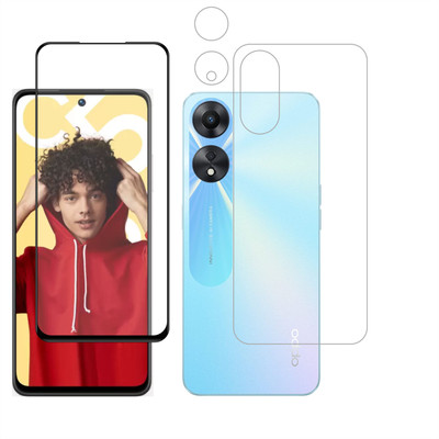 Ten To 11 Front and Back Tempered Glass for Oppo A58, Oppo A58 [With Rear Camera Lens Guard](Pack of 3)