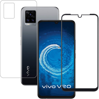 YOGKREETI Front and Back Tempered Glass for Vivo V20(Pack of 1)