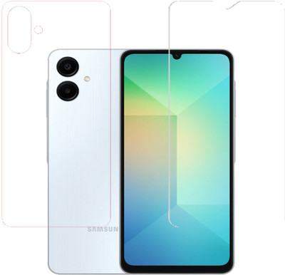 VAYUVAULT Front and Back Tempered Glass for Samsung Galaxy A06(Pack of 2)