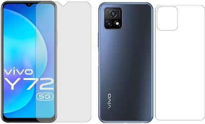 4 YARDS Front and Back Tempered Glass for Vivo Y72 5G (Matte Finish)(Pack of 1)