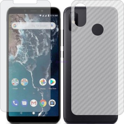 Fasheen Front and Back Tempered Glass for XIAOMI MI A2 6X (Front Matte Finish & Back 3d Carbon Fiber)(Pack of 2)