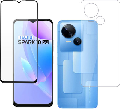 Vatsin Front and Back Tempered Glass for Tecno Spark 10 5G(Pack of 2)