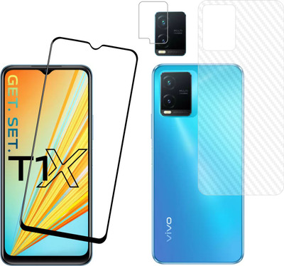 Ten To 11 Front and Back Tempered Glass for ViVO T1X, ViVO T1X (Back Carbon Fiber)(Pack of 3)