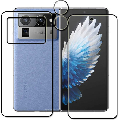 tombik Front and Back Tempered Glass for 52qz-Tecno Phantom V Fold2-fb,lens(Pack of 3)