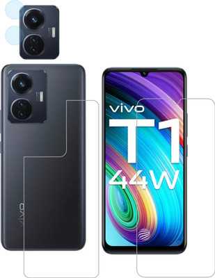 Vatsin Front and Back Tempered Glass for Vivo T1 44w(Pack of 3)