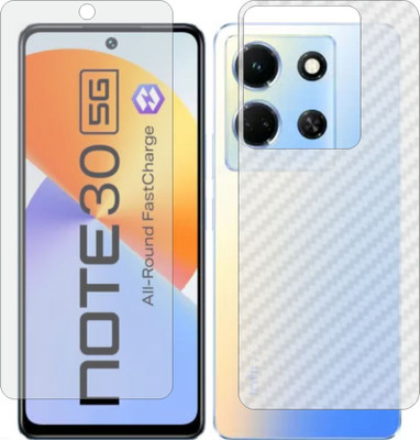 MOBART Front and Back Tempered Glass for Infinix Note 30 X6711 5G (Matte Front & Carbon Fiber Skin for Back)(Pack of 2)