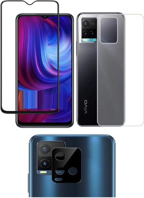 COVER CAPITAL Front and Back Tempered Glass for Vivo Y21G(Pack of 3)