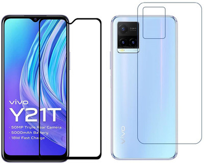 4 YARDS Front and Back Tempered Glass for Vivo Y21T (D-Plus)(Pack of 1)