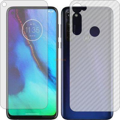 TELTREK Front and Back Tempered Glass for MOTOROLA MOTO G PRO (Front Matte Finish & Back 3d Carbon Fiber)(Pack of 2)
