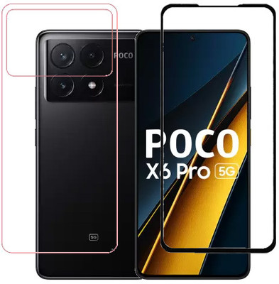 HOBBYTRONICS Front and Back Tempered Glass for Poco X6 Pro 5G(Pack of 1)