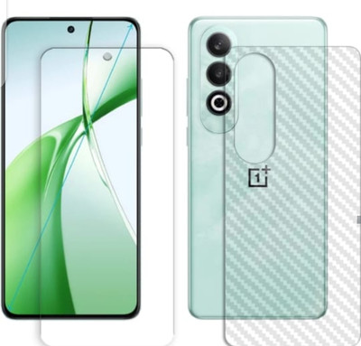 AHWAVEEDA Front and Back Tempered Glass for ONEPLUS NORD CE 4 FRONT AND BACK TEMPERED GLASS(Pack of 2)
